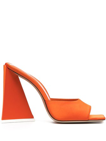 The Attico block-heel mules orange 211WS000V015 - Farfetch
