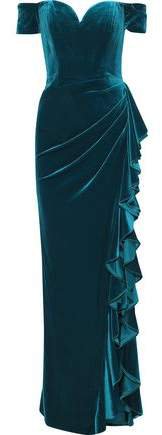 Ruched Velvet Gown