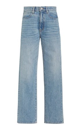 London Rigid High-Rise Organic Cotton Straight-Leg Jeans By Slvrlake | Moda Operandi