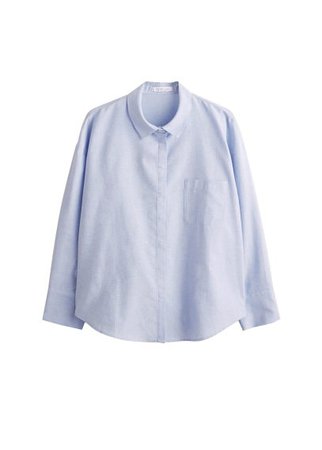Violeta BY MANGO Chest-pocket cotton shirt
