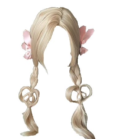 Blonde Heart Braid Axolotl Ribbon Hair (Dei5 edit)