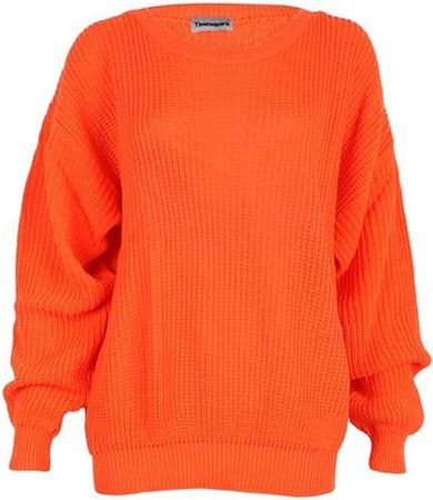YAHOMI®️ Ladies Women's Oversized Baggy Chunky Knitted Jumper Pullover Loose Fishnet Sweater Thick Top UK Size 8-22 : Amazon.co.uk: Fashion