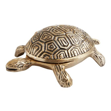 Antique Gold Turtle Trinket Box | World Market