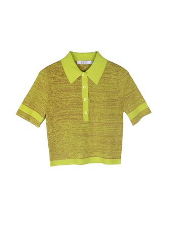 Sammie Eco Cropped Polo Shirt in Margarita by PH5 - SocietyA