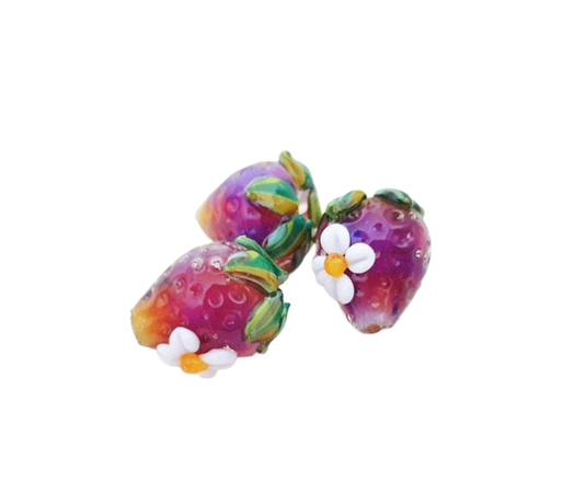 Magical Faery Strawberry Beads // IrisStoneShop
