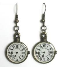 clock earrings - Google Search