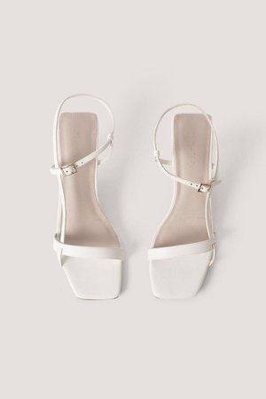 Strappy Buckled Heels White | na-kd.com