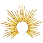Amazon.com: Fantherin Women’s Mary Halo Crown Headband Zip Tie Spiked Halo Crown Goddess Headpiece Headdress for Cosplay Halloween Costume Party (Gold) : Clothing, Shoes & Jewelry