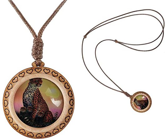 Amazon.com: XUTAI Custom Vintage Charm Wooden Glass Necklace Pendant Jewelry for Women's Mom (The Map): Jewelry