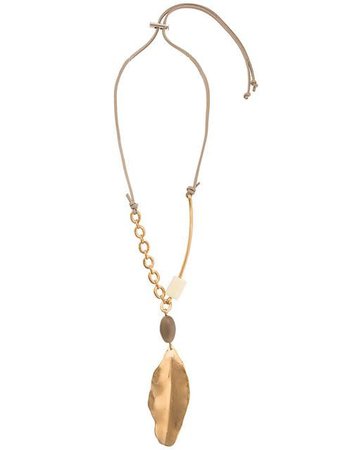 Marni leaf shape necklace