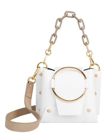Delila Gold Chain White Bag
