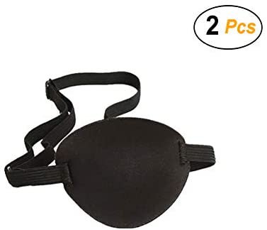 Amazon.com: 2 Piece Adult Kid's Black Pirate Eye Patch, Elastic Eye Mask, Adjustable Soft Single Eye Mask for Halloween Party Christmas and Birthday Party Favors: Kitchen & Dining