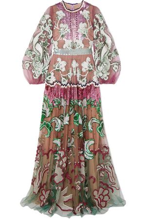 Valentino | Embellished embroidered tulle gown | NET-A-PORTER.COM