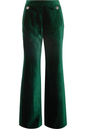 Temperley London | Clove velvet wide-leg pants | NET-A-PORTER.COM