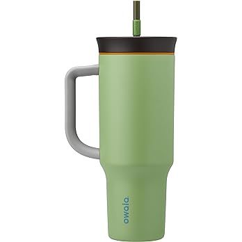 Amazon.com: Owala Stainless Steel Triple Layer Insulated Travel Tumbler with Spill Resistant Lid, Straw, and Carry Handle, BPA Free, 40 oz, Green (Brave Adventures)  : Home & Kitchen
