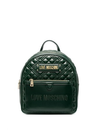 Love Moschino Quilted Logo Backpack - Farfetch