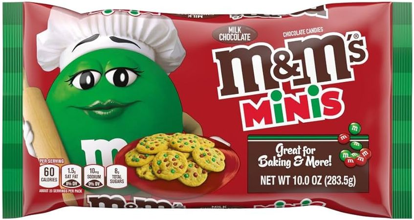 Amazon.com: M&M'S Minis Milk Chocolate Red & Green Christmas Candy, 10 Oz Bag