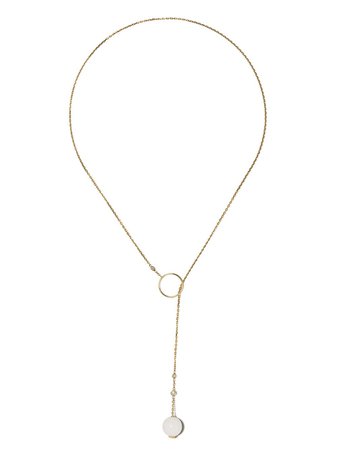 Raphaele Canot 18Kt Yellow Gold Set Free Agate And Diamond Necklace | Farfetch.com