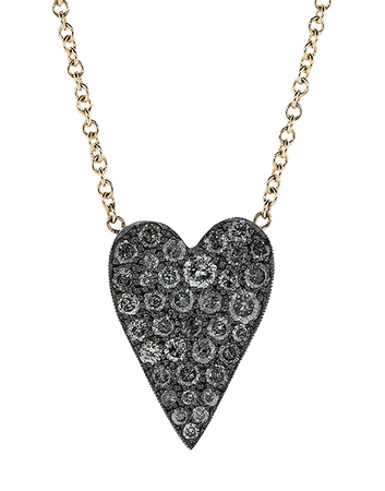 Grey Diamond Heart Necklace | Marissa Collections
