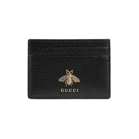 Animalier leather card case - Gucci Men's Wallets & Small Accessories 523685DJ20T1000