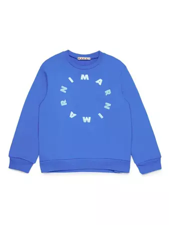 Marni Kids logo-print Cotton Sweatshirt - Farfetch