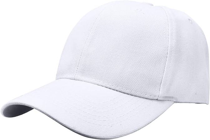 Gelante Adult Plain Baseball Cap Classic Adjustable Size for All Seasons. 20-001-White-1PC at Amazon Men’s Clothing store