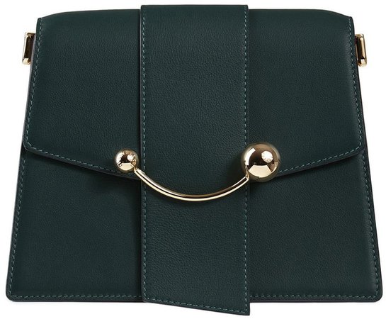 Box Crescent Calfskin Leather Shoulder Bag
