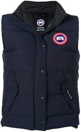button padded gilet