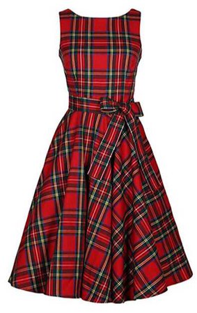vintage 1950 plaid dress
