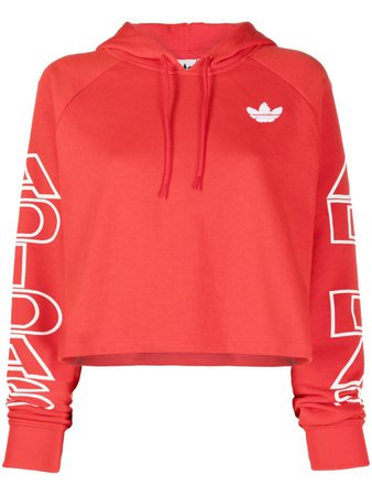 Adidas Originals Kort pullover-hoodie - Farfetch