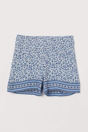 MAMA Shorts with Smocking - Blue