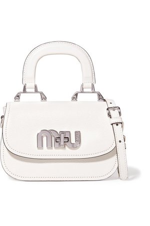 Miu Miu | Madras mini textured-leather shoulder bag | NET-A-PORTER.COM