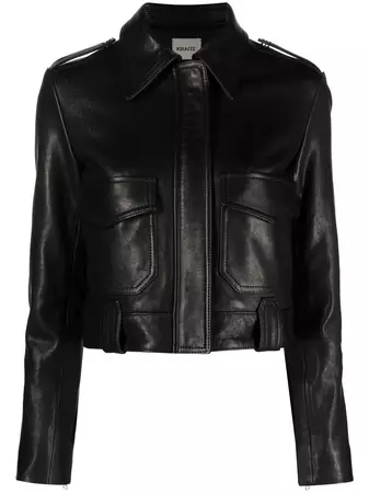 KHAITE Leather flap-pocket Jacket - Farfetch
