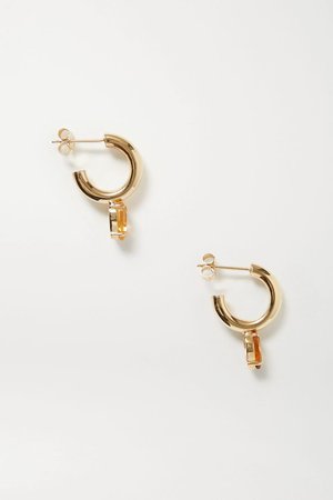 Gold + NET SUSTAIN Fantasia gold citrine hoop earrings | Loren Stewart | NET-A-PORTER