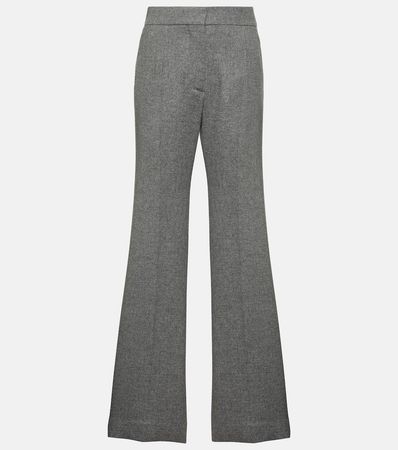 Wool Flared Pants in Grey - Givenchy | Mytheresa