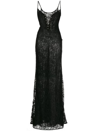 Alessandra Rich Lace corset-panel Gown - Farfetch