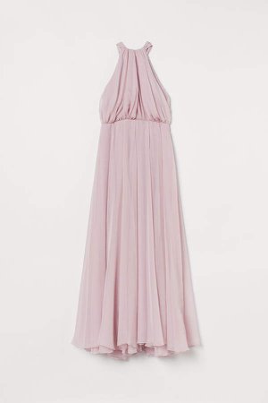 Long Chiffon Dress - Pink