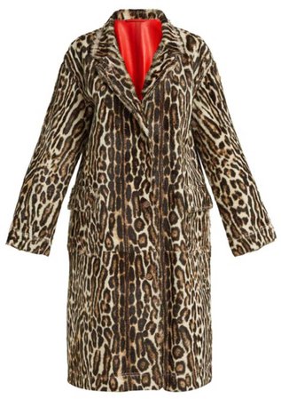 calvin klein 205w39nyc leopard coat
