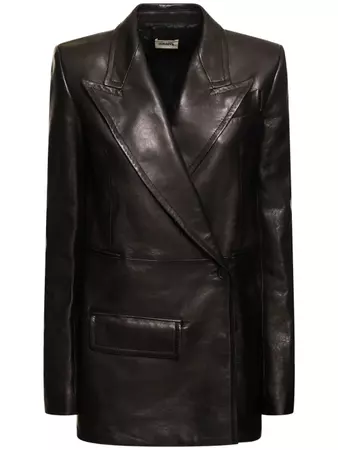 Jacobson leather blazer - Khaite - Women | Luisaviaroma