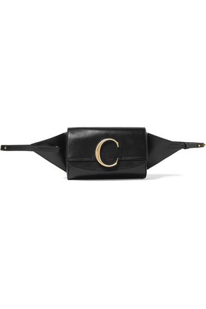 Chloé | Chloé C suede-trimmed leather belt bag | NET-A-PORTER.COM