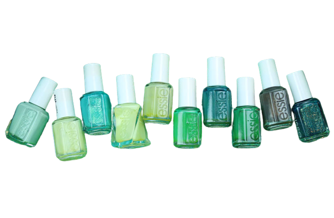 green nail polish beauty