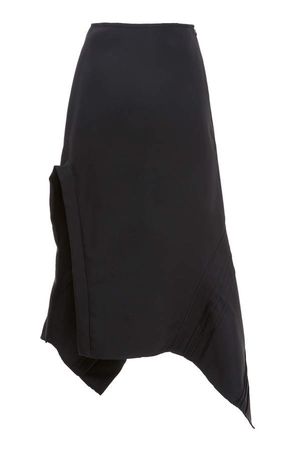 Jil Sander Megara Asymmetric Crepe Skirt Size: 34