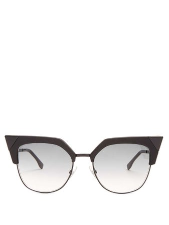 Embellished cat-eye metal sunglasses | Fendi | MATCHESFASHION.COM US