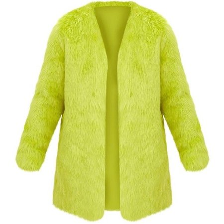 Lime Faux Fur Coat ($46)