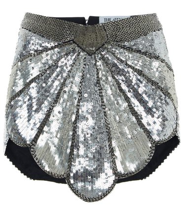Attico Shell Sequin-Embellished Mini Skirt Size: 36