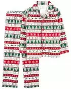 Multi Kid 2-Piece Fair Isle Christmas Coat-Style PJs | carters.com