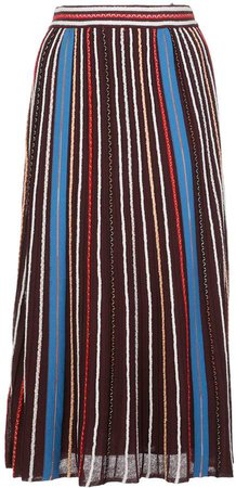 striped midi skirt