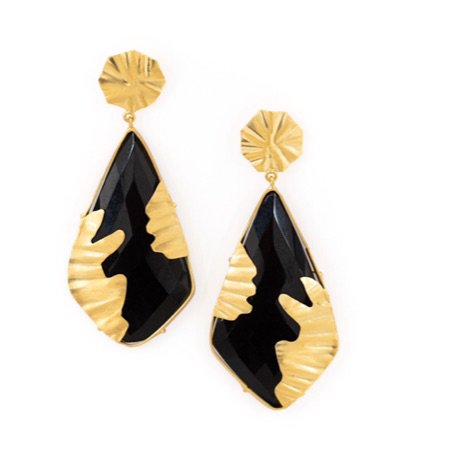 stone affair black onyx earrings