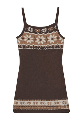 instantfunk - fw21 knitted dress brown