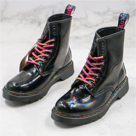 Dr-Martens-Men-and-Women-Mirror-Reflect-Colorful-Leather-Doc-Martin-Ankle-Boots-Unisex-Party-Shiny.jpg (800×800)